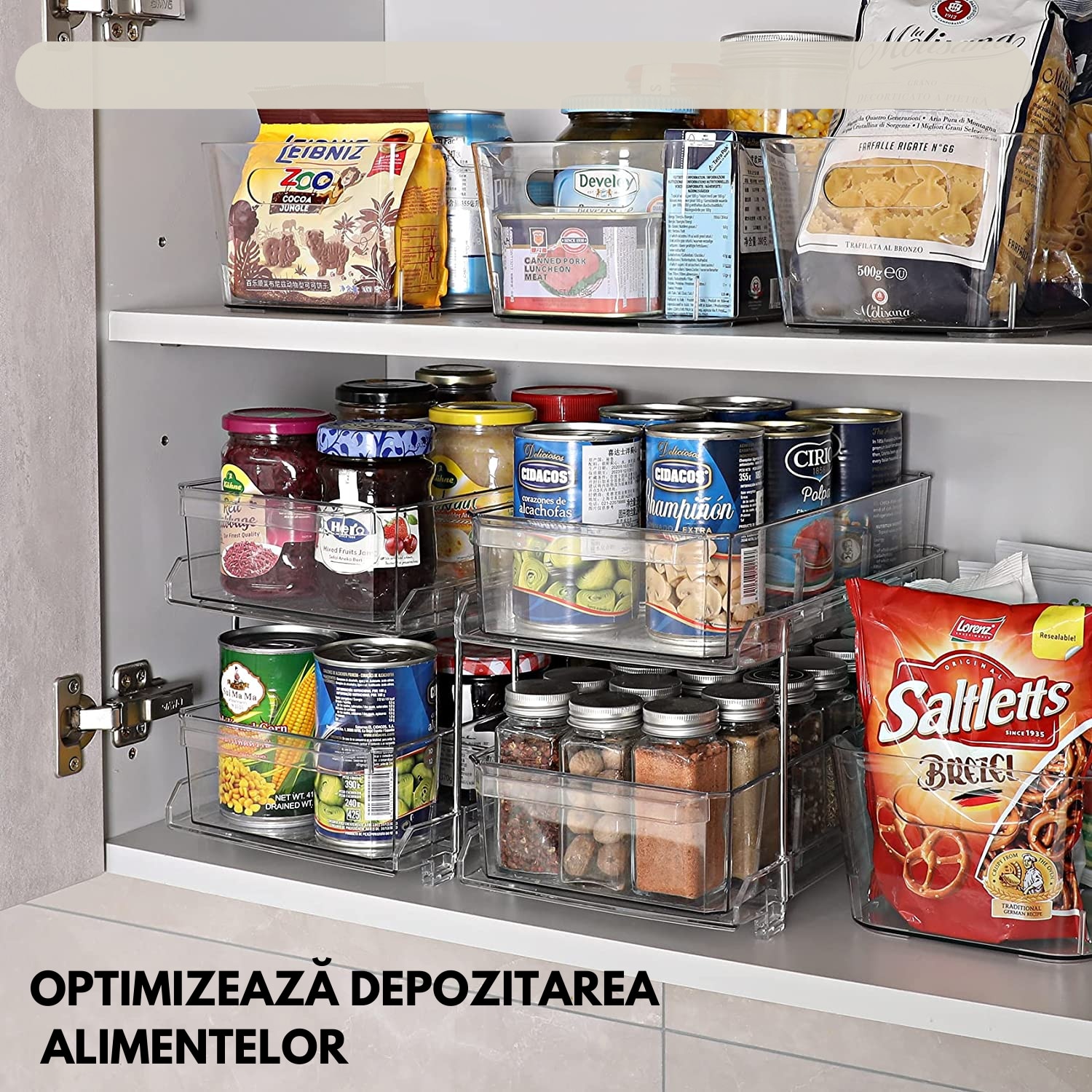 Organizator Multifunctional Elindor® pe 2 Nivele, 2x Sertar