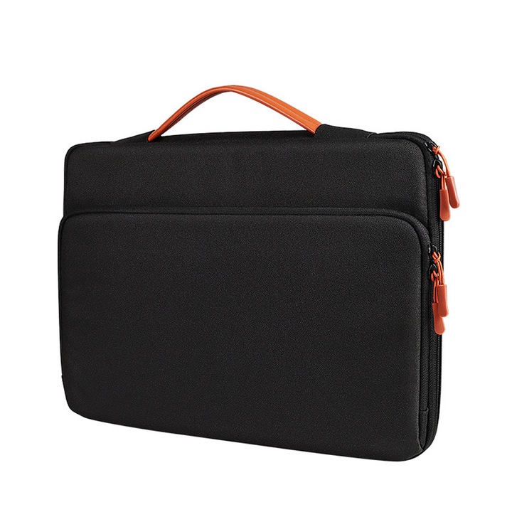 HERUSI laptop táska 14.1-15.4 inch, tágas, ergonomikus, habszivacs védelem, fekete