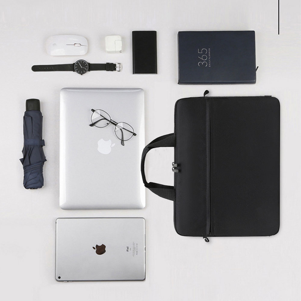 Geanta pentru laptop de 14 inchi Geanta pentru computer Geanta de lucru pentru calatorie neagra