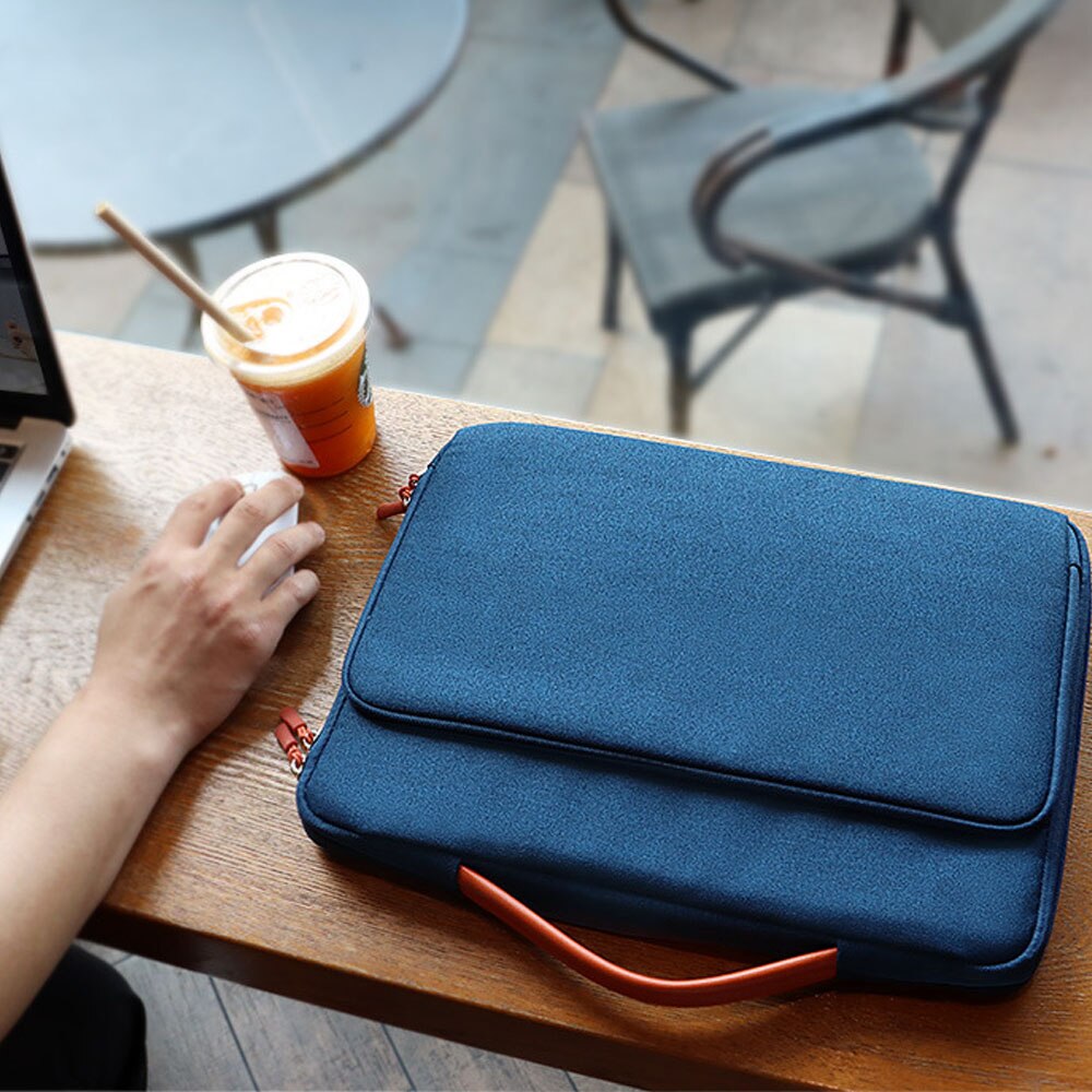 Geanta laptop 14 inch, business casual, poliester, negru