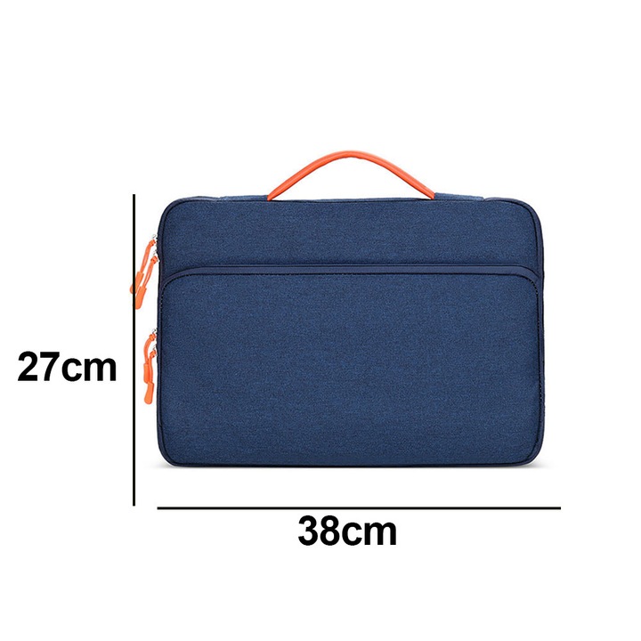 Geanta laptop 14 inch, business casual, poliester, negru