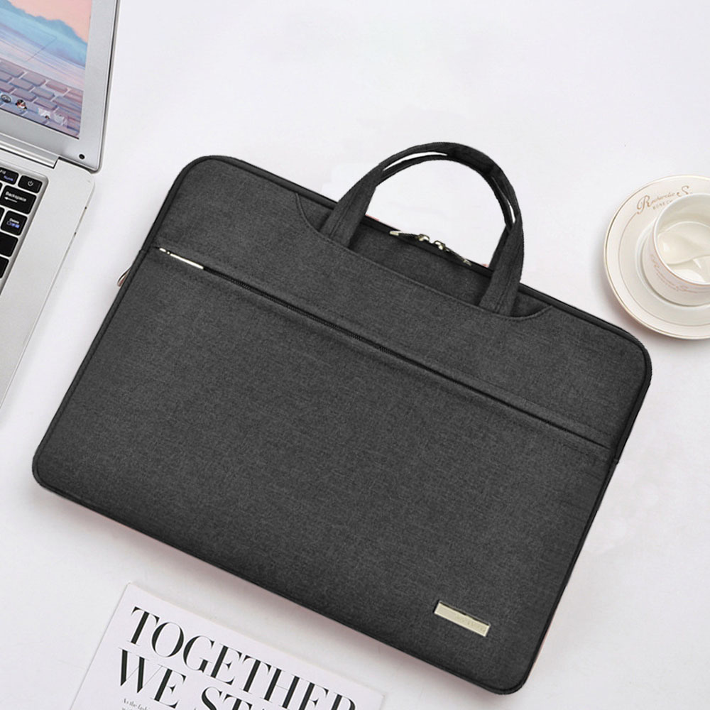 Geanta de laptop tip husa pentru laptop de 11 inch, din nylon, culoare: negru, numar de piese: 1