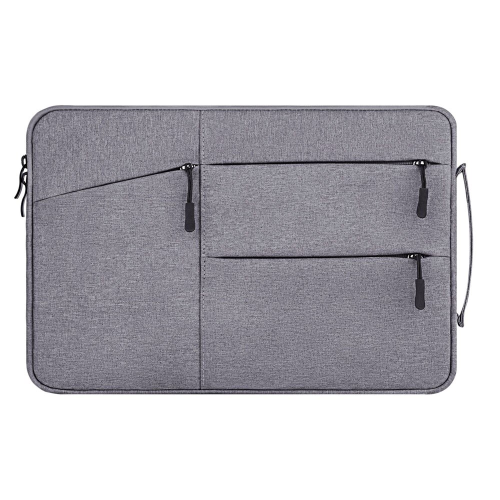 Geanta laptop MacBook Air 12 inch, BGHYHYHI, poliester, cu buzunare, gri