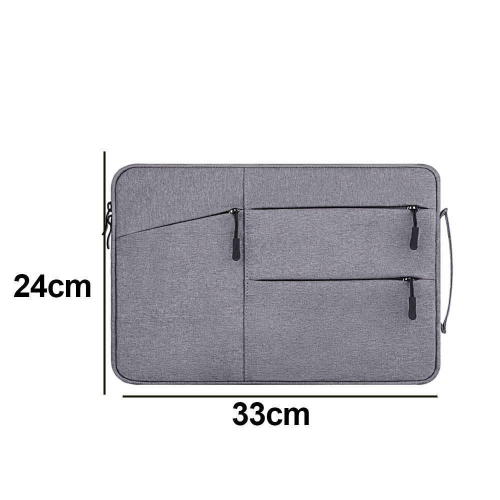 Geanta laptop MacBook Air 12 inch, BGHYHYHI, poliester, cu buzunare, gri