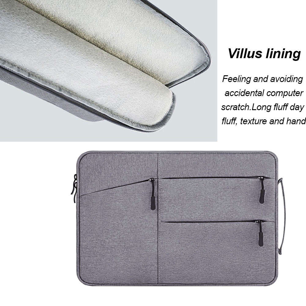 Geanta laptop MacBook Air 12 inch, BGHYHYHI, poliester, cu buzunare, gri