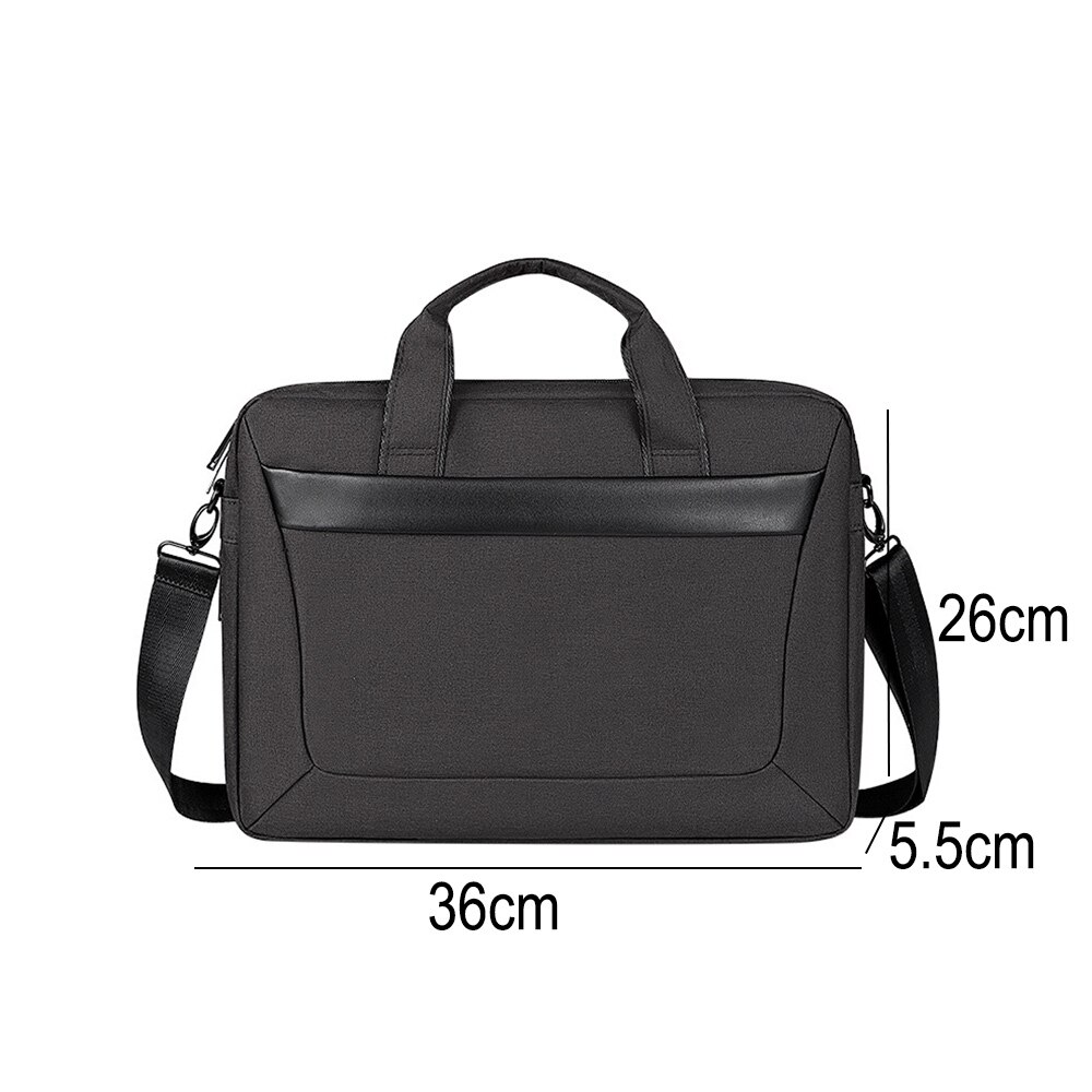 Geanta laptop 13.3 inch, extensibila, negru, cu curea umar