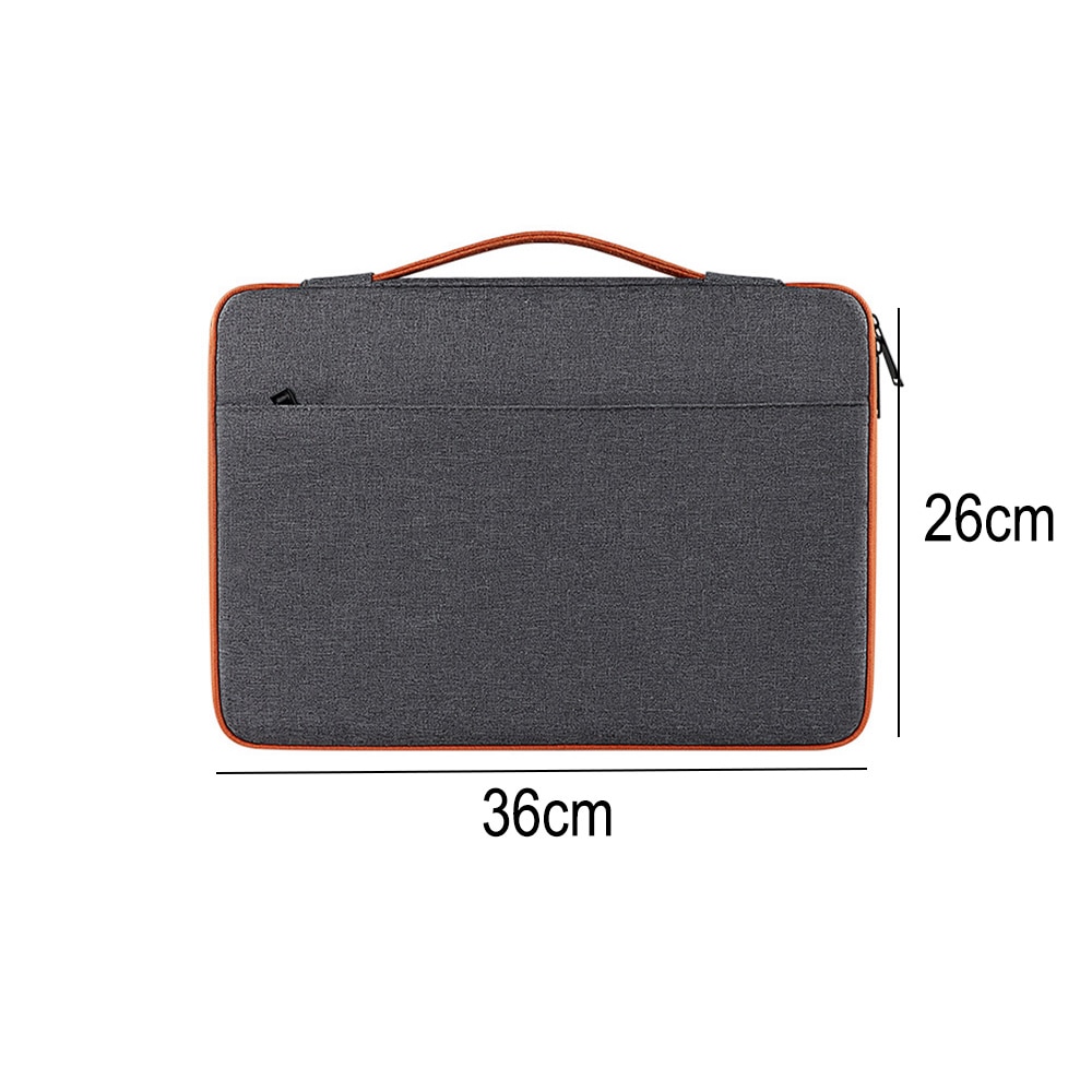 Geanta laptop rezistenta la apa si socuri, captuseala moale, gri inchis, 13.3 inch