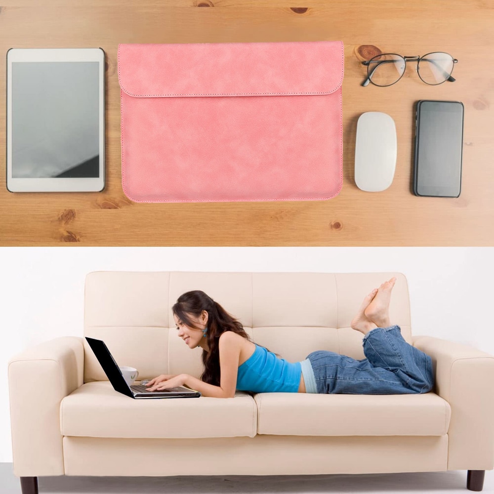 Husa de protectie din piele pentru computer, catarama magnetica invizibila, impermeabila si rezistenta la uzura