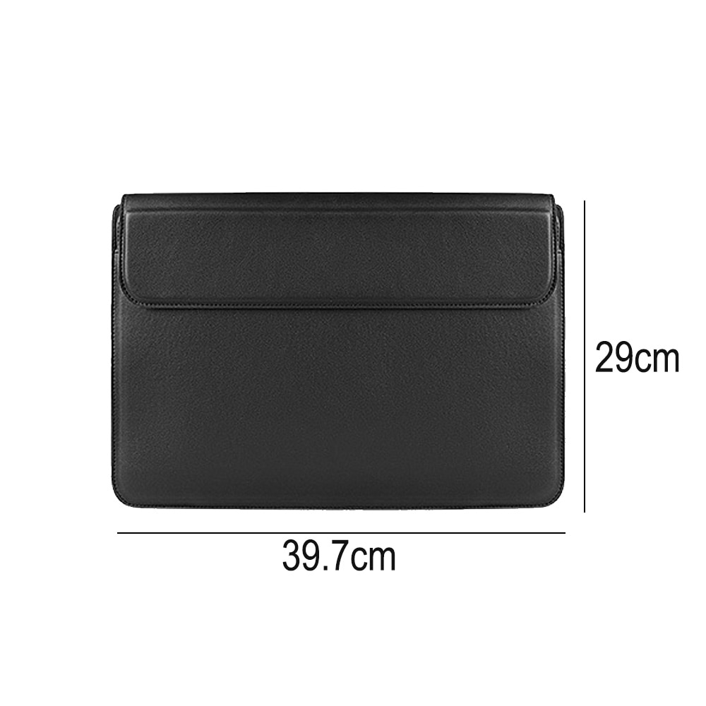 Husa laptop BGHYHYHI, piele sintetica, suport pentru laptop, neagra, 15x10x2cm