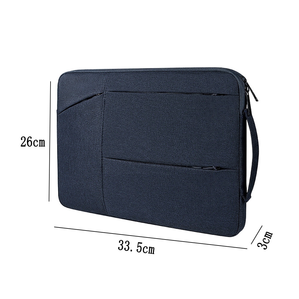 Geanta servieta impermeabila pentru laptop de 13, 3 inch, geanta protectoare pentru notebook si tableta de 360°, 13, 3 inch - albastru inchis