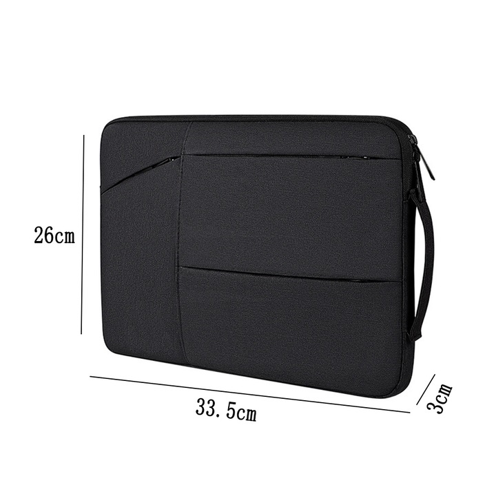 Geanta laptop 13.3 inch, impermeabila, captuseala moale, 35x26x3cm