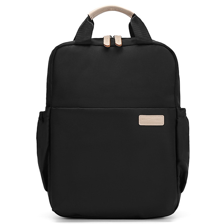 Rucsac laptop AMRINUGL, 14 inch, capacitate mare, poliester, 35x26x10cm, negru