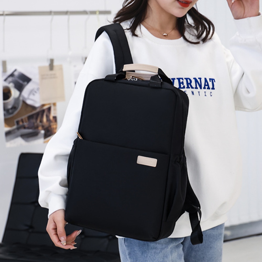 Rucsac laptop AMRINUGL, 14 inch, capacitate mare, poliester, 35x26x10cm, negru