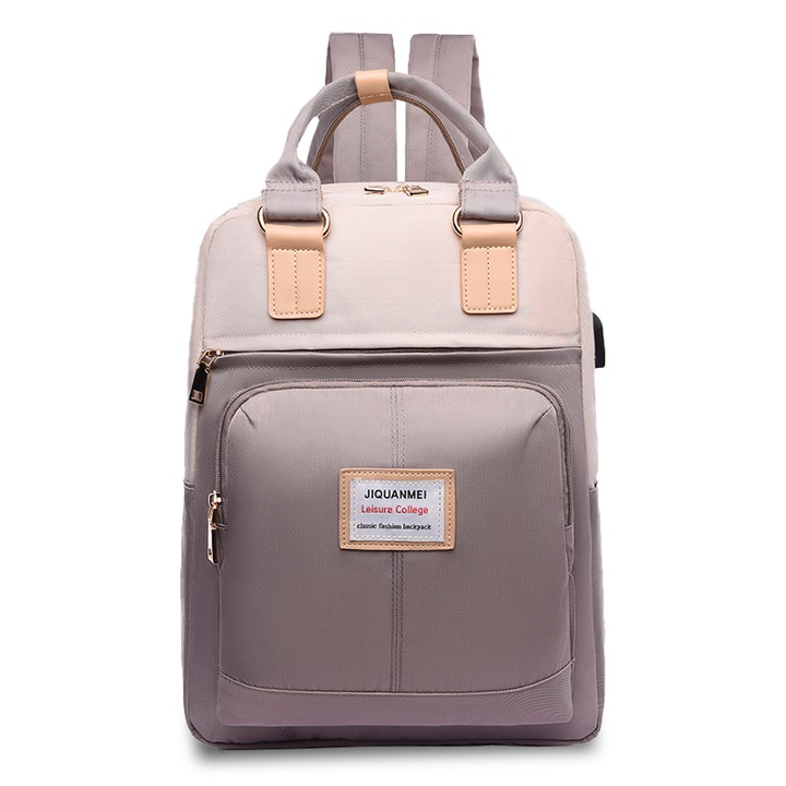 AMRINUGL laptop hátizsák, 13/14 hüvelykes, USB porttal, nagy kapacitású, khaki, 29x12x38cm
