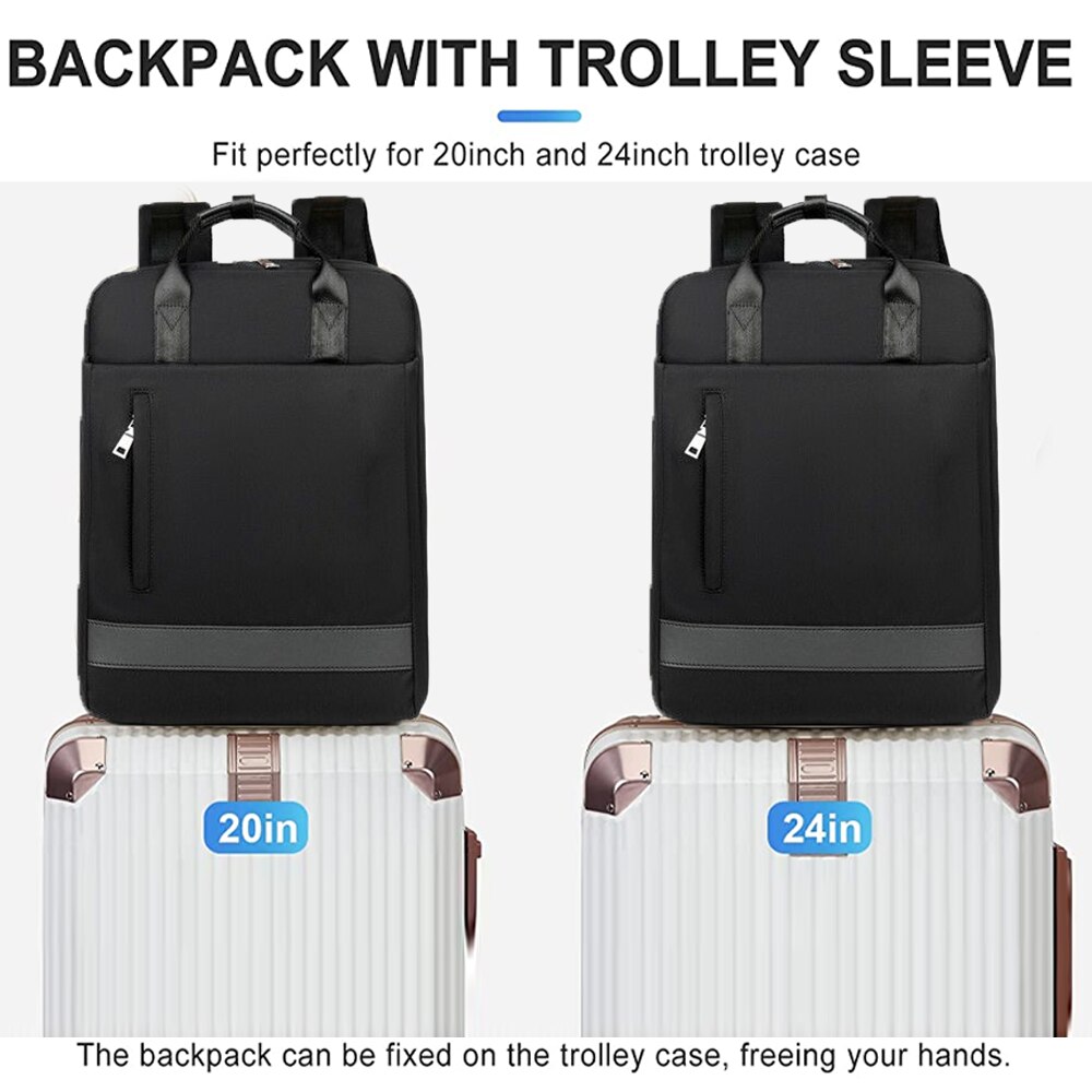 Rucsac pentru laptop, AMRINUGL, Negru, 44x33x11cm