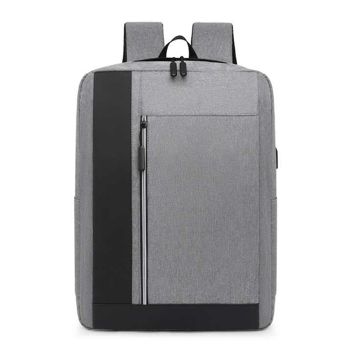 Rucsac laptop, Poliester, 15.6 inch, Gri