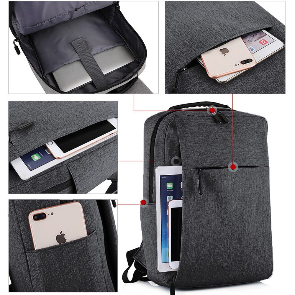 Rucsac pentru laptop, AMRINUGL, USB, Negru