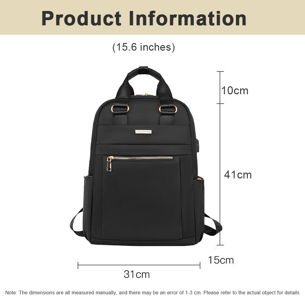 Rucsac laptop AMRINUGL, 15.6/16.1 inch, impermeabil, cu port USB, 31x15x41cm