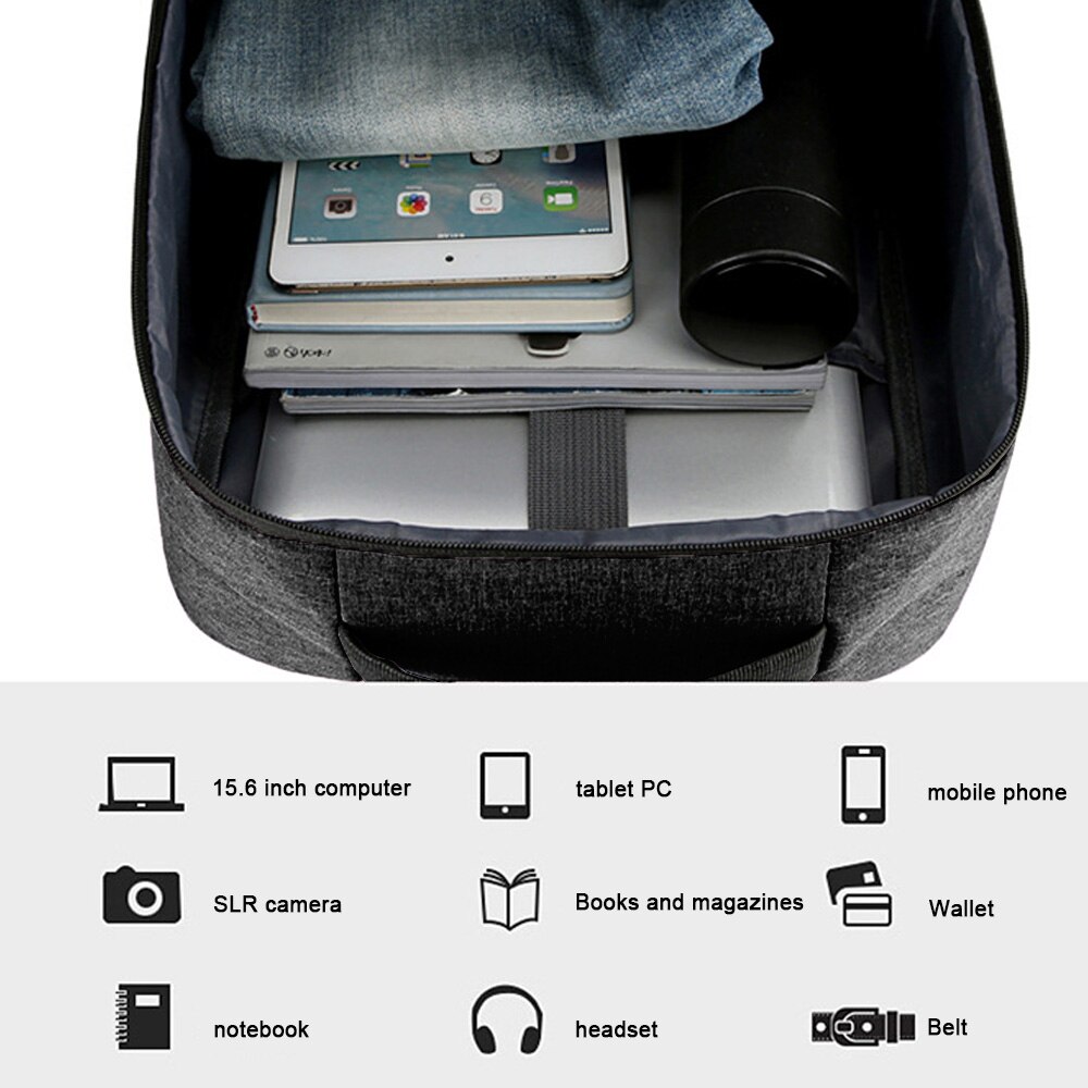 Rucsac laptop AMRINUGL, capacitate mare, impermeabil, negru, 15.6 inch
