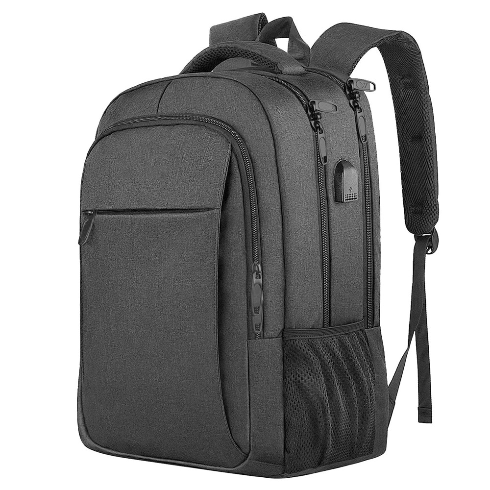 Rucsac de calatorie cu compartiment laptop 18 inch, capacitate mare, negru, 45x30x20cm