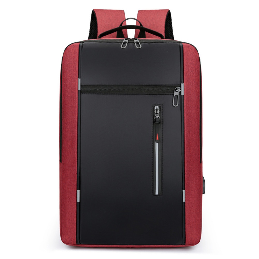 Rucsac laptop AMRINUGL, anti-furt, capacitate mare, impermeabil, rosu, 15.6 inch