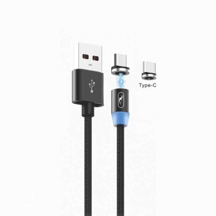 Cablu de date, SkyDolphin, USB, Type C, 1 m, Negru