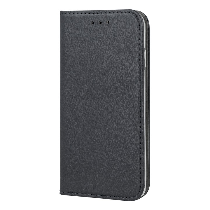 Калъф тип книга, съвместим със Samsung Galaxy S24, G-Tech Flip Book, магнитно затваряне, джоб за карта, първокласна стойка, черен