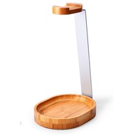 Stand solid din aluminiu si lemn Avantree TR902 pentru casti, robust, cu spatiu pentru cablu, compatibil cu casti marca Avantree, Sennheiser, Sony, Audio-Technica, Bose, Shure, AKG, Panasonic