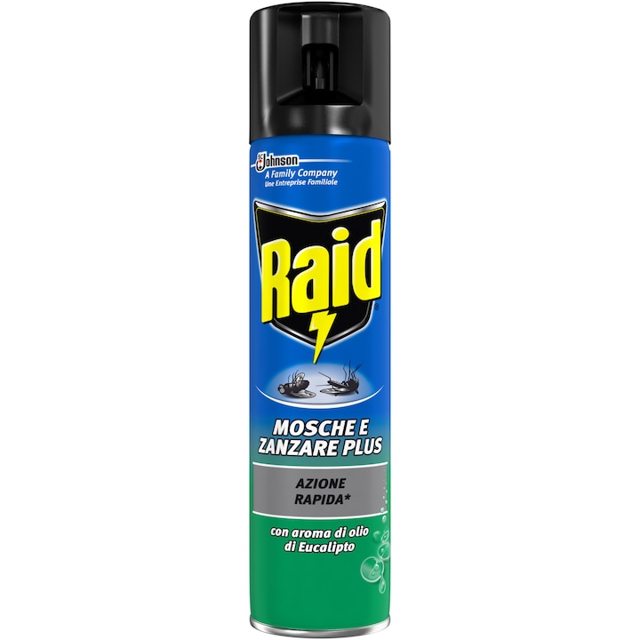 Spray impotriva mustelor si tantarilor cu eucalipt, Raid, 400 ml