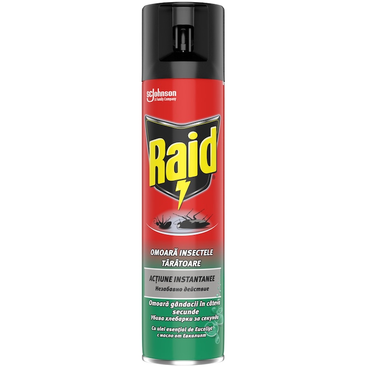 Spray impotriva insectelor taratoare cu eucalipt, Raid , 400 ml