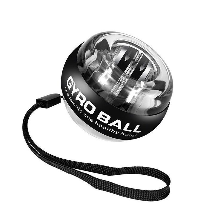 Dispozitiv de antrenament pentru forta, GYRO BALL, Silicon, 70 x 70 x 55mm, Negru