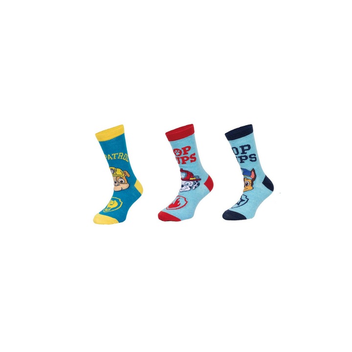 Комплект от 3 чифта детски чорапи, сини, 27-30, Team, Paw Patrol