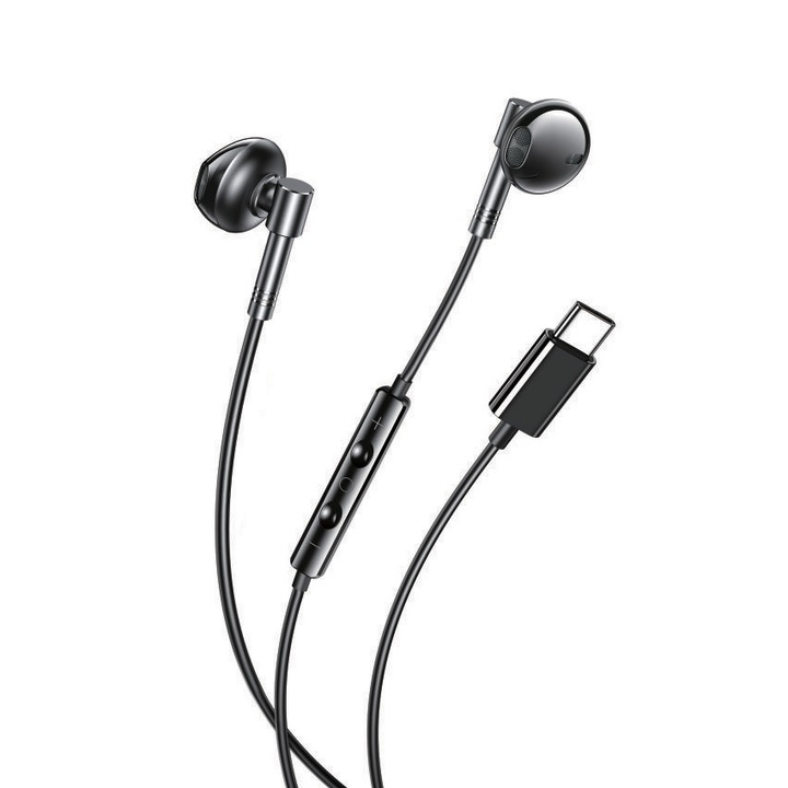 Casti cu fir, XO, IPX5, Negru