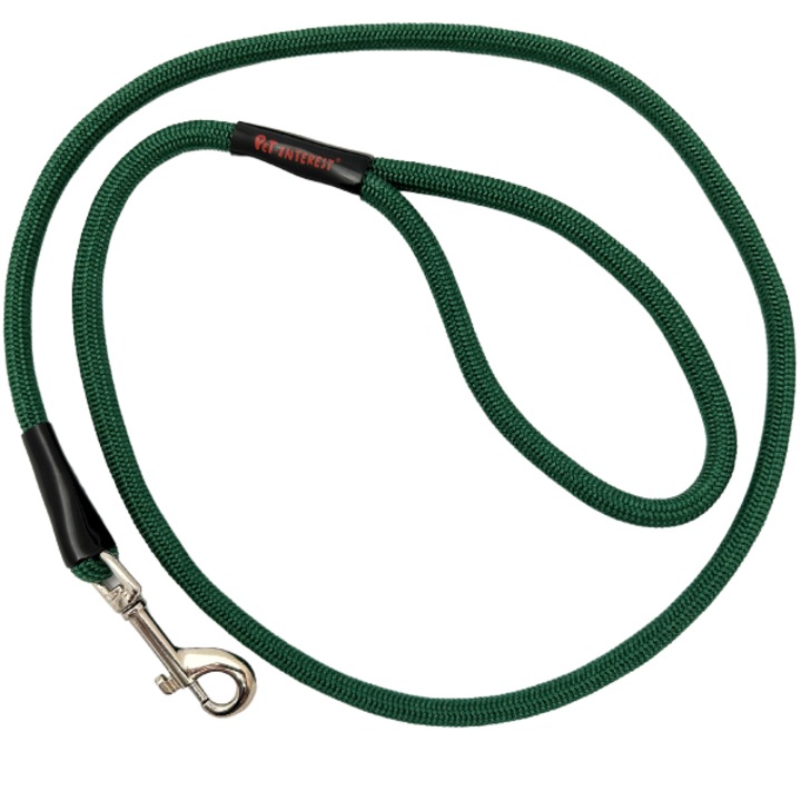 Kisállat érdekű póráz kötél sima sötétzöld, M, sötétzöld