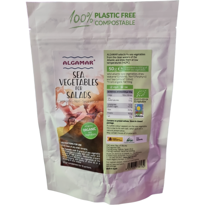 Mix de Alge Marine Pentru Salata Bio Algamar, 50g