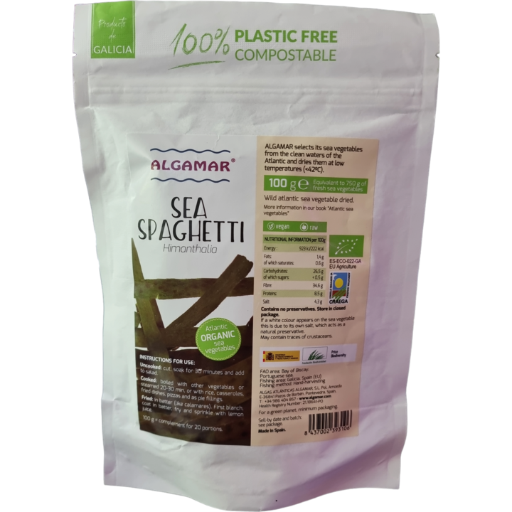 Alge Marine Sea Spaghetti Bio Algamar, 100g