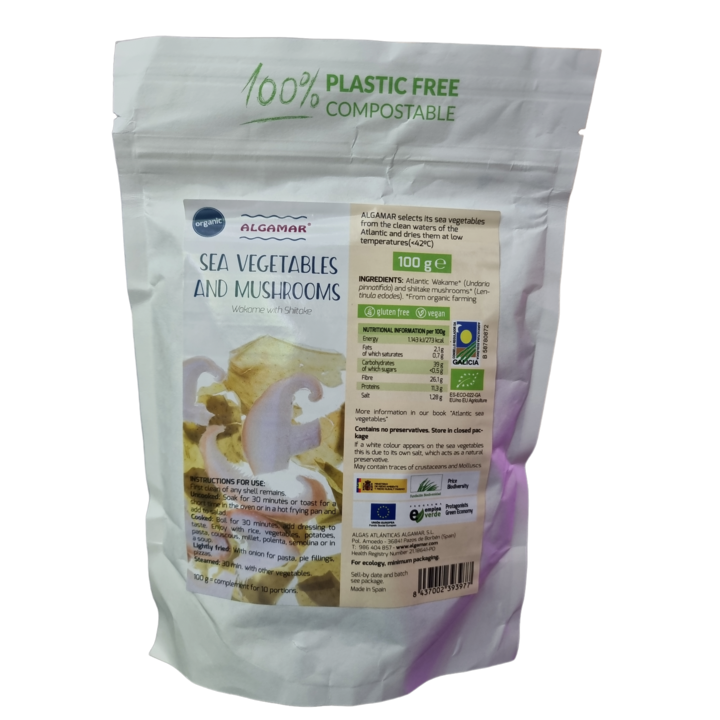 Alge Marine cu Ciuperci Shiitake Bio Algamar, 100g