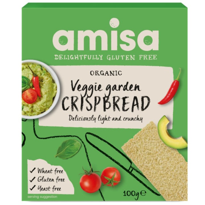 Хрупкав хляб Veggie Garden Био без глутен Amisa, 100гр