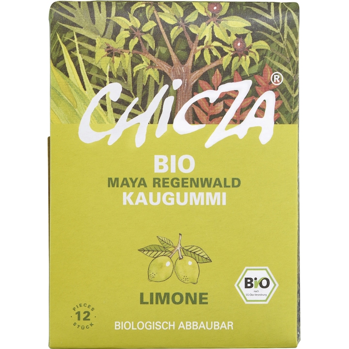 Guma de Mestecat cu Lamaie Bio 12 Lamele Chicza - 30g