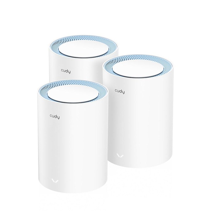 Безжична MESH система Cudy M1200 3, AC1200 Dual Band, 2.4/5 GHz, 300 - 867 Mbps, 3 броя