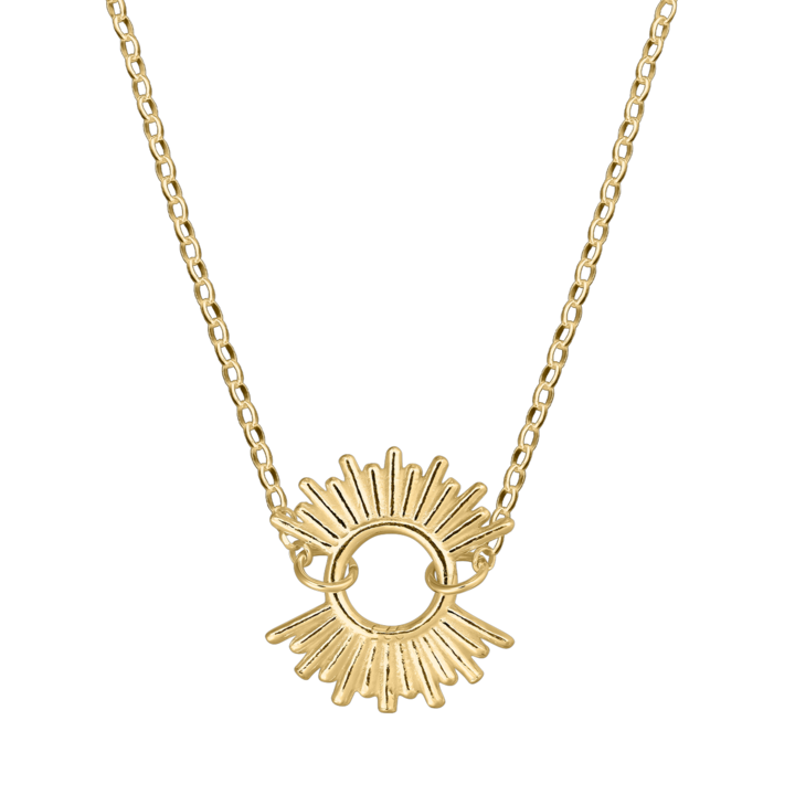 Colier din argint placat cu aur, SunRays