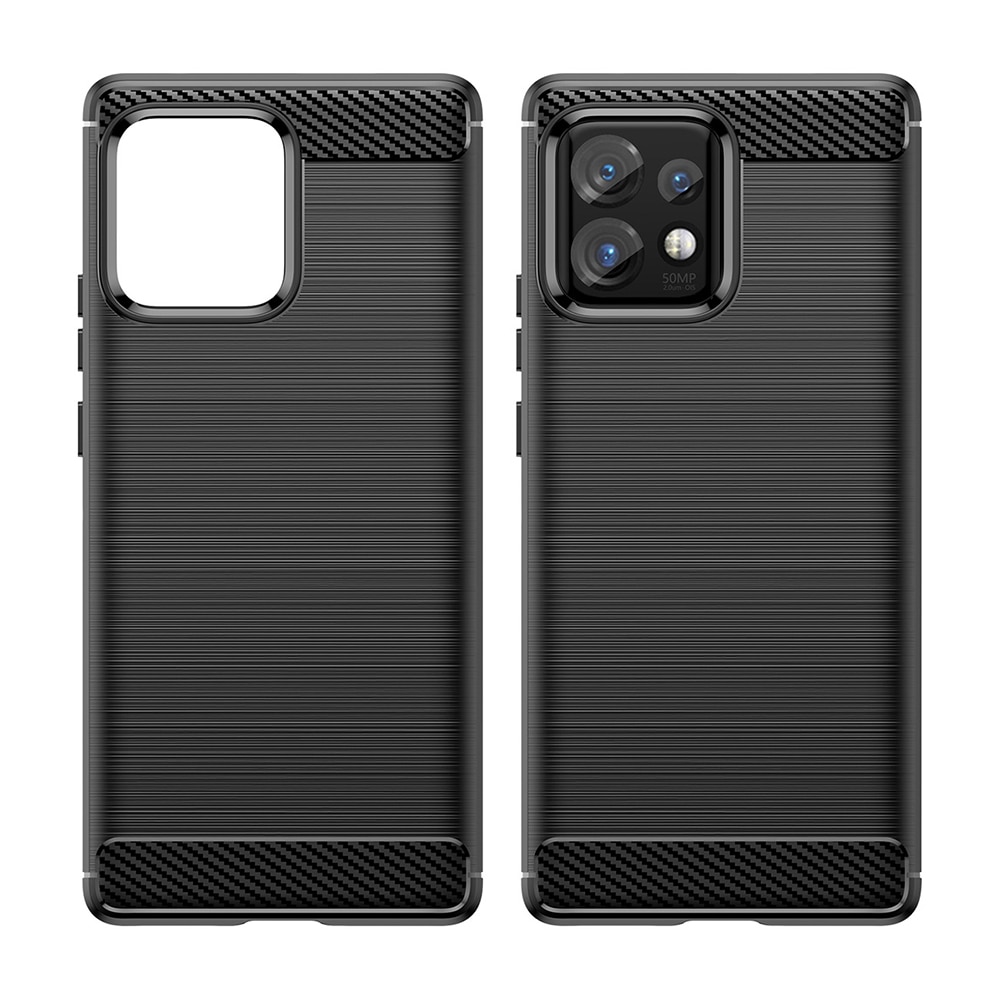 Husa Motorola Edge 40 Pro - Techsuit Carbon Silicon - Negru