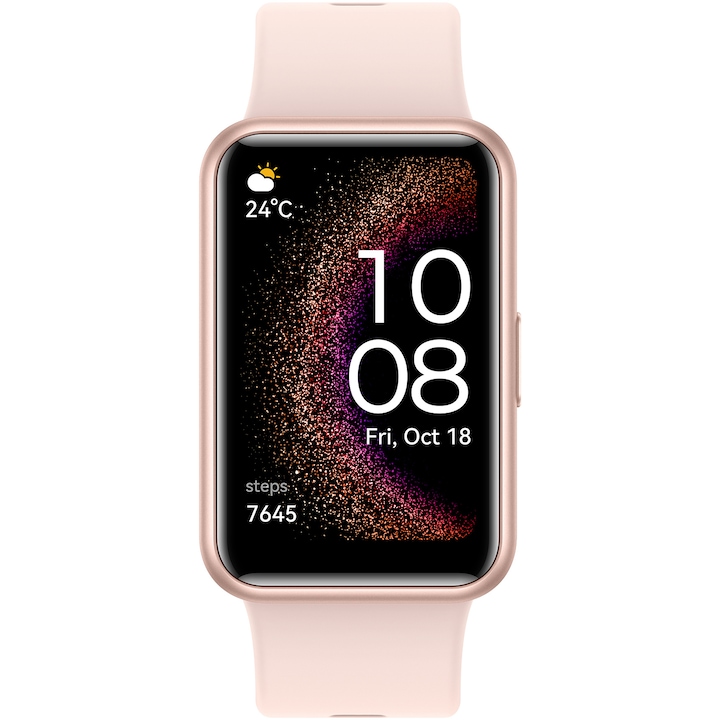 Huawei Watch FIT SE okosóra, szilikon szíj, Nebula Pink