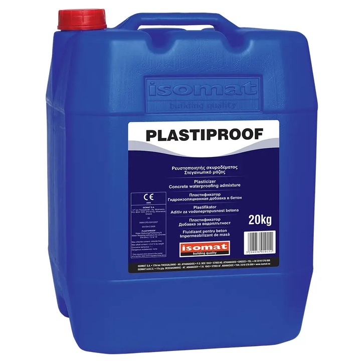 Plastifiant Reducator de Apa si Aditiv impermeabilizant de Masa la Beton PLASTIPROOF 20kg