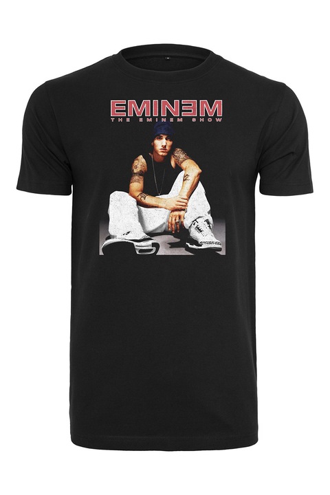 Mister tee, Tricou unisex cu imprimeu cu Eminem, Rosu/Alb/Negru, 2XL