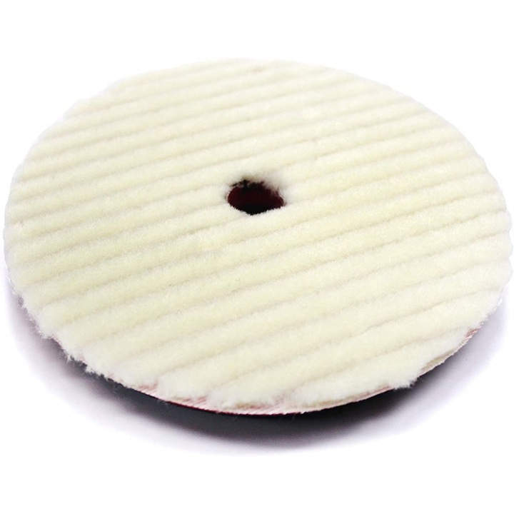 Pad din burete cu blana naturala impletita, abraziv, 125mm MaxShine