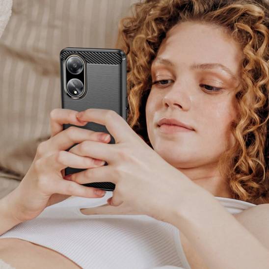 Husa pentru Oppo A98 5G tpu carbon negru