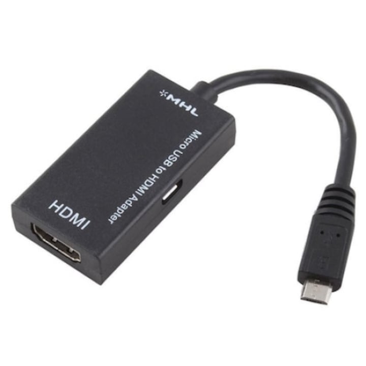 Адаптер, MHL (мъжки) - HDMI (женски), micro USB-B