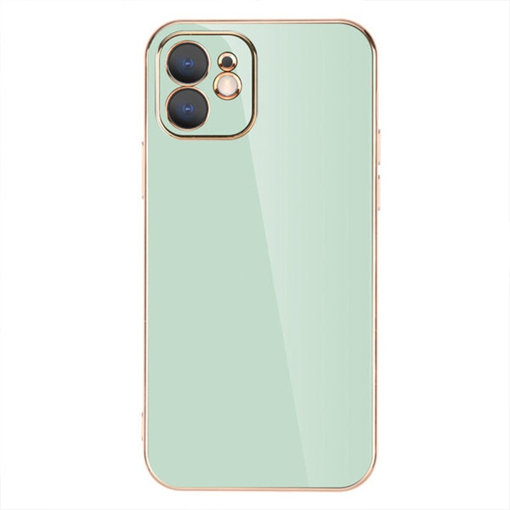 Husa de silicon pentru iPhone 12, Flexible TPU, Lux Case, Colorful, Slim Fit, Durabil, Verde