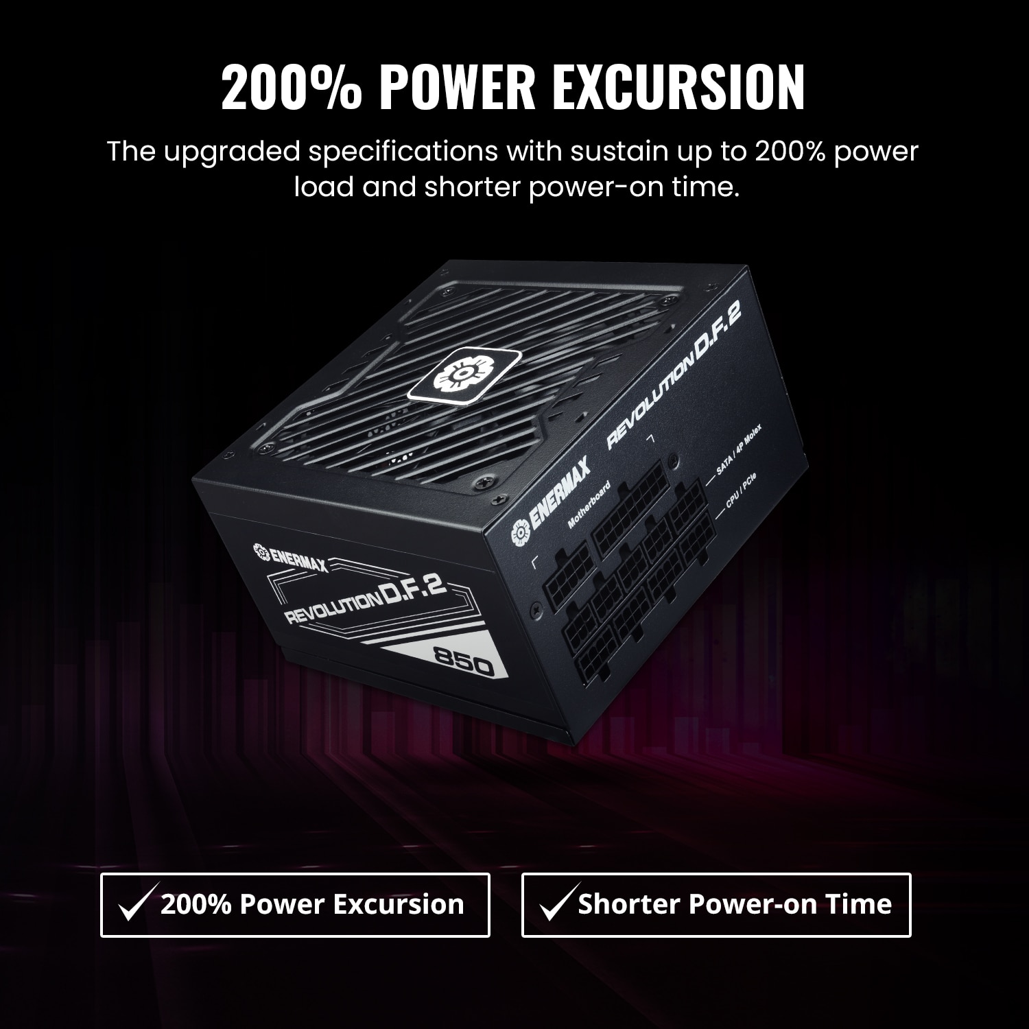 Enermax ERS1050EWT Revolution DF 2 Tápegység, 1050 W, 80Plus Gold